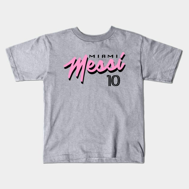 Miami Messi 10, Miami Football Club Design Kids T-Shirt by FanSwagUnltd